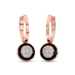 Circlet Cluster Diamond Dangle Earrings
