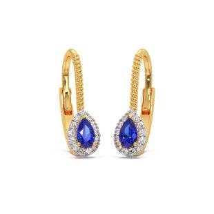 Classic Power Diamond And Gemstone Hoop Earrings