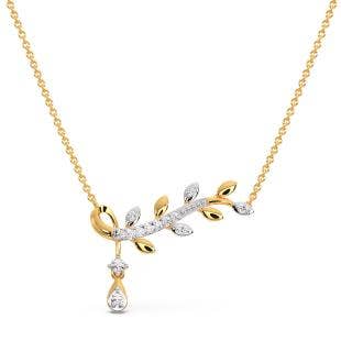 Jovial Spring Diamond Pendant Necklace