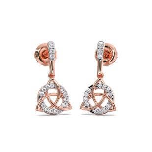 Trinity Knot Diamond Dangle Earrings
