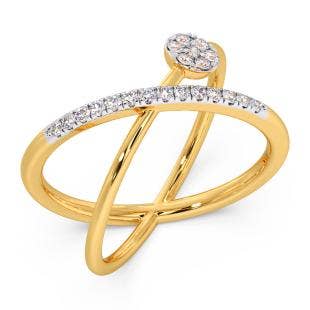 Criss Cross Diamond Ring