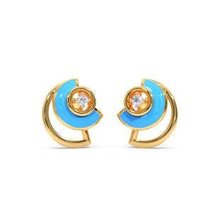 Lunar Orbit Diamond Stud Earrings