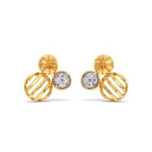 Trio Circle Diamond Stud Earrings