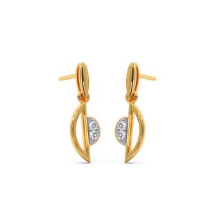 Simple Style Diamond Dangle Earrings