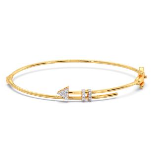Arrow Swirl Diamond Oval Bracelet