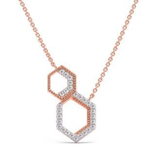 Hexa Hive Diamond Pendant Necklace