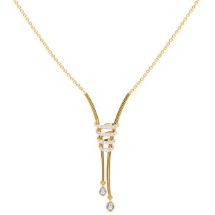 Spiral Maze Diamond Lariat Necklace