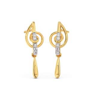 Musical Notation Diamond Dangle Earrings