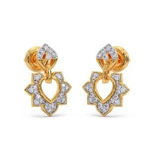Regal Blooms Diamond Dangle Earrings
