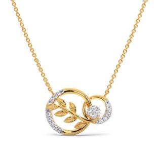 Spring Curls Diamond Pendant Necklace