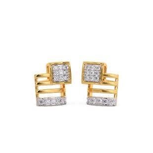 Linear Escalier Diamond Stud Earrings