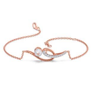 Pearl Twist Diamond Chain Bracelet