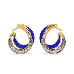 Serene Dawn Diamond Half Hoop Earrings