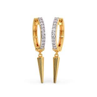 Conoid Diamond Dangle Earrings