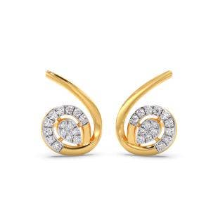 Apostrophe Flair Diamond Stud Earrings