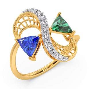 Chasing Storm Diamond And Gemstone Ring