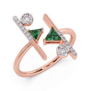 Equipoise Diamond And Gemstone Gap Ring