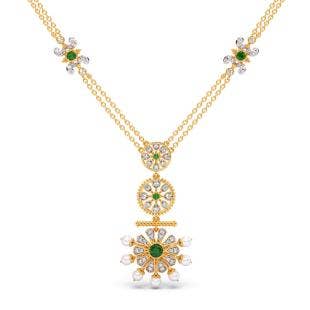 Spoked Chariot Pearl Diamond And Gemstone Collar Necklace