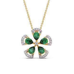 Periwinkle Flower Diamond Pendant