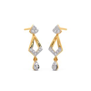 Subtle Art Diamond Dangle Earrings