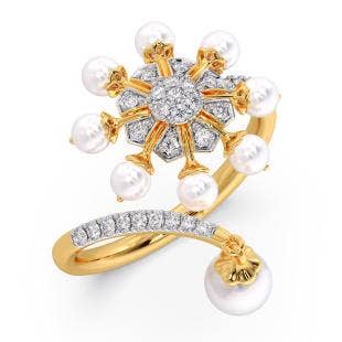 Kingdom of Past Pearl Diamond Ring