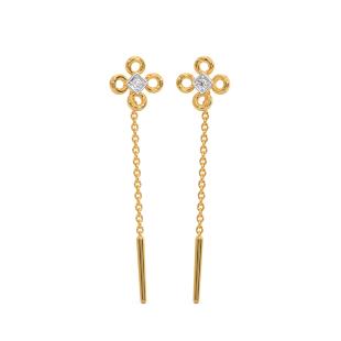 Bowen Knot Diamond Sui Dhaga Earrings