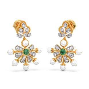 Imperial History Pearl Diamond Dangle Earrings