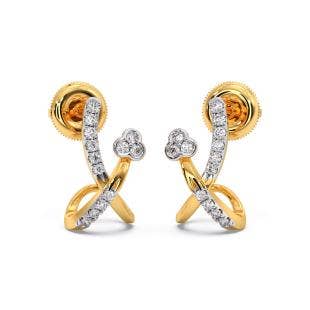 Sabre Diamond Hoop Earrings