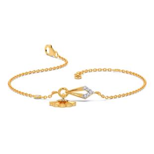 Scallop Dazzle Diamond Chain Bracelet