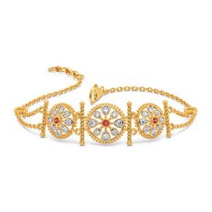 Golden Era Diamond And Gemstone Chain Bracelet