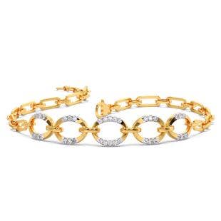 Circle Enigma Diamond Chain Bracelet