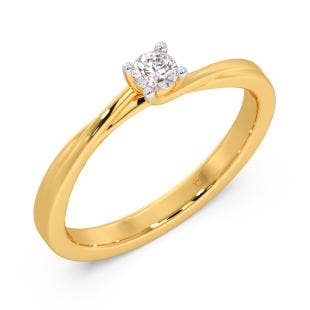 Twilight Zone Diamond Solitaire Ring
