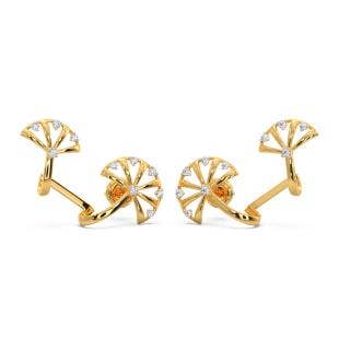 Wish On Dandelion Diamond Ear Cuffs