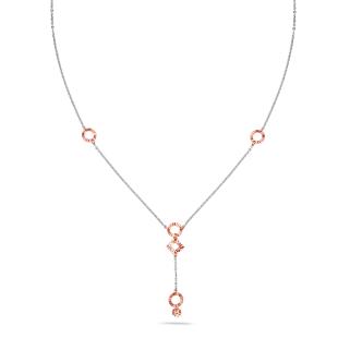 Greek Goddess Platinum Lariat Necklace