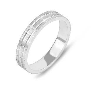 Candy Bar Platinum Band For Her