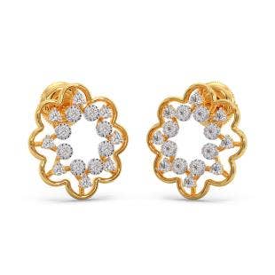 Sunlit Serenade Diamond Stud Earrings