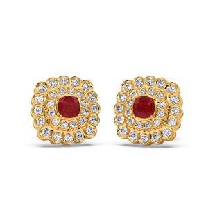 Glorious Diamond And Gemstone Earrings