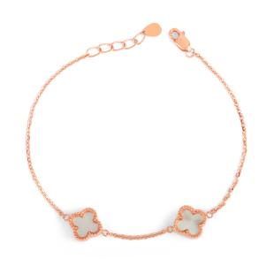Clover Delight Gold Chain Bracelet