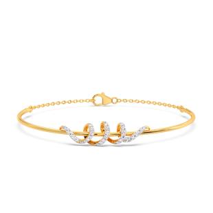 Twisted Diamond Oval Bracelet