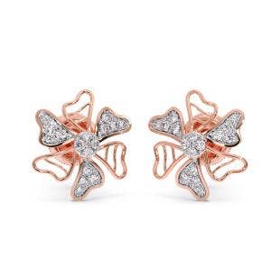Petals Power Diamond Stud Earrings