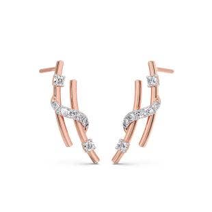 Snowboarding Diamond Stud Earrings