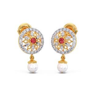 Wheel Chronicles Diamond And Gemstone Dangle Earrings