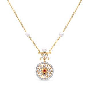 Wheel Chronicles Diamond And Gemstone Pendant Necklace