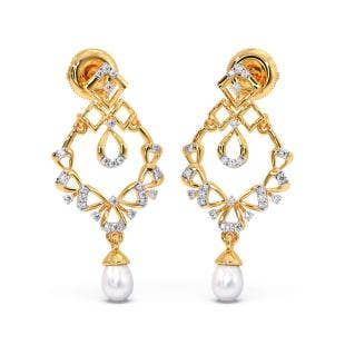 Salma Pearl Diamond Chandbali Earrings