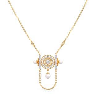 Crowned Dynasty Diamond And Gemstone Lariat Necklace
