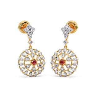 Enchanted Past Diamond And Gemstone Dangle Earrings