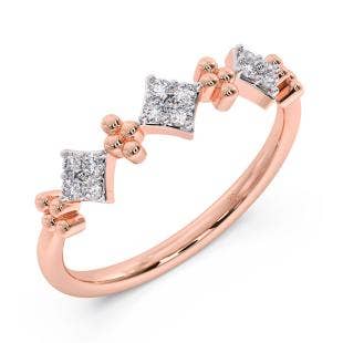 Rhombus Illusion Diamond Ring