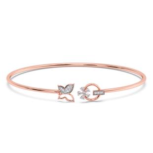 Zina Butterfly Diamond Cuff Bracelet