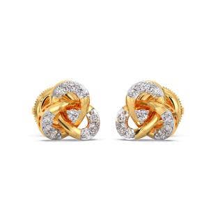 Intertwine Diamond Stud Earrings