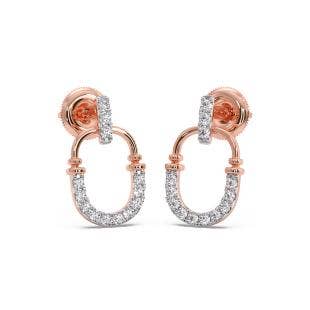 Lock Diamond Stud Earrings